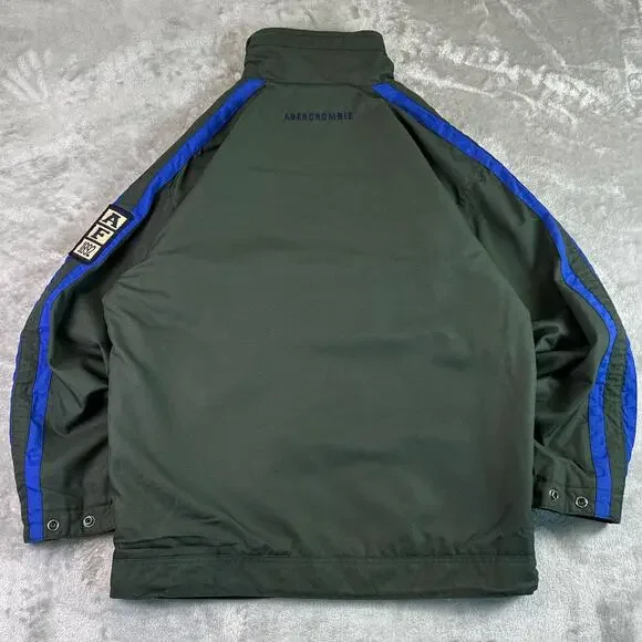 VTG Y2K Abercrombie Performance Jacket Men’s XS Green Full Zip Windbreaker - Picture 2 of 8